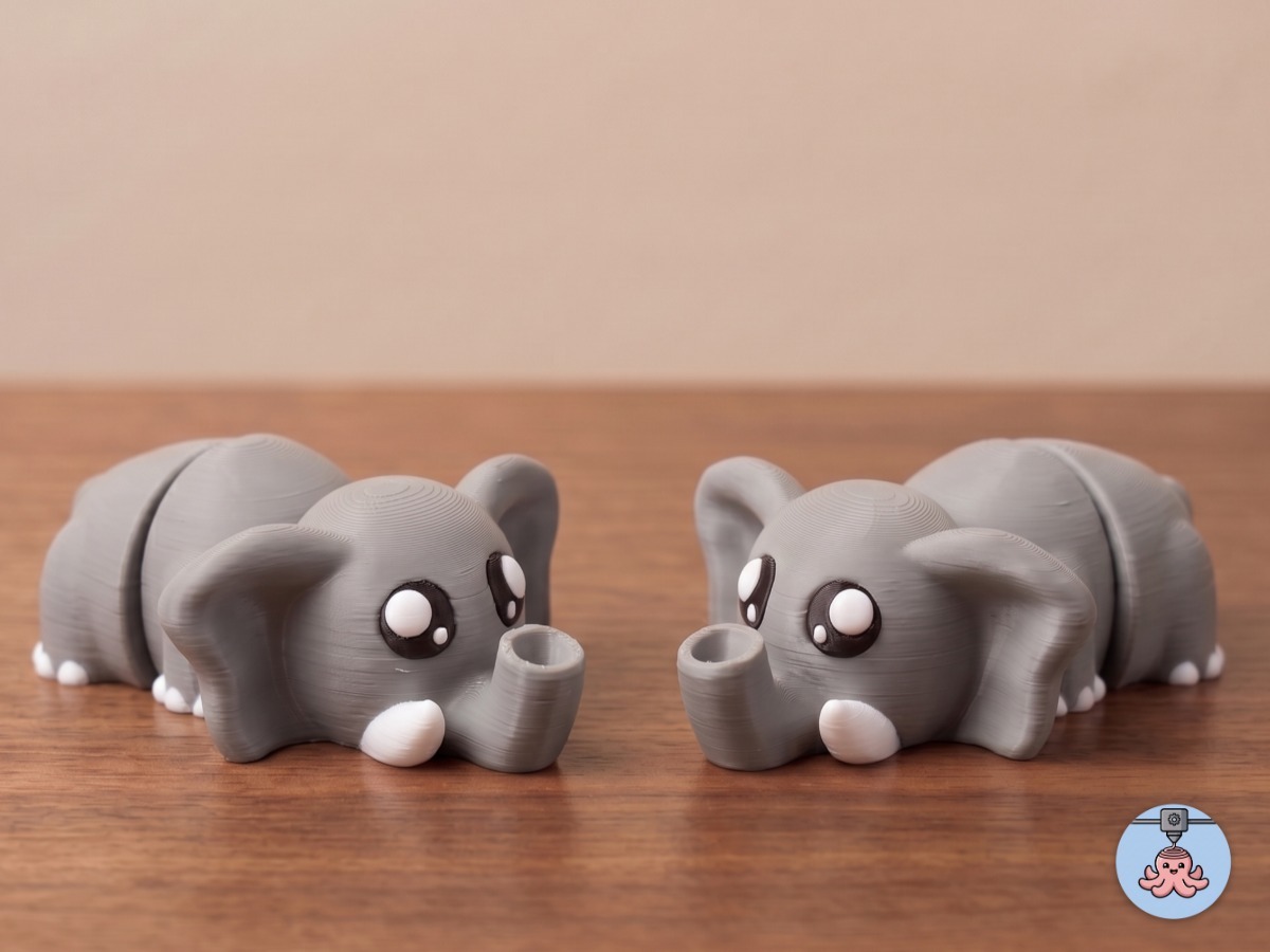 🐘 Mignon Éléphant Flexi - Jouet Articulé Imprimé en Place 🐘