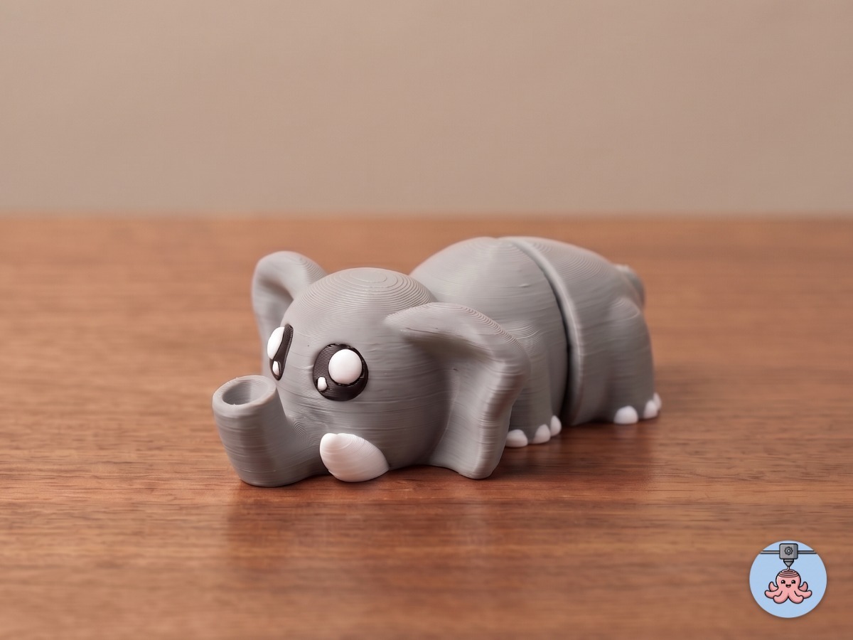 🐘 Mignon Éléphant Flexi - Jouet Articulé Imprimé en Place 🐘